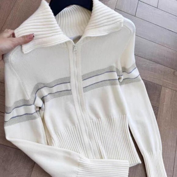 Dior Beige Cashmere-Blend Mock Neck Knitwear - Picture 4 of 4